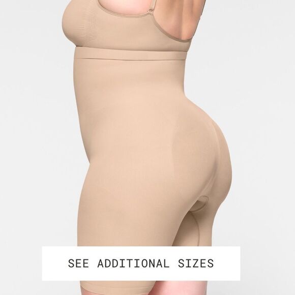Skims Seamless Sculpt HIGH-WAISTED ABOVE THE KNEE SHORT Mica Small NWT in packag - Picture 3 of 6